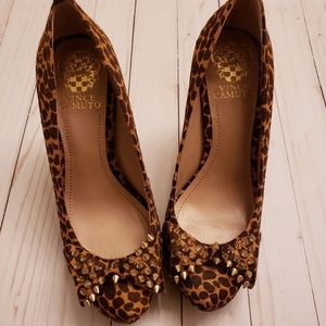 Vince Camuto Animal Print Spiked Calf